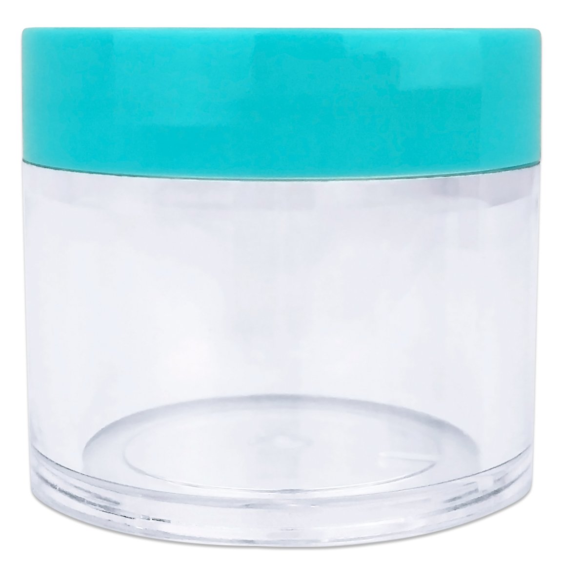 Beauticom 6 Pieces 1 Oz. Usa Acrylic Round Clear Jars With Flat Top Lids For Creams, Lotions, Make Up, Cosmetics, Samples, Herbs